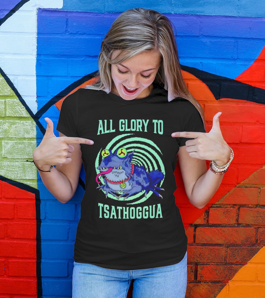 All Glory To Tsathoggua Spiral Eyed Creature T-Shirt