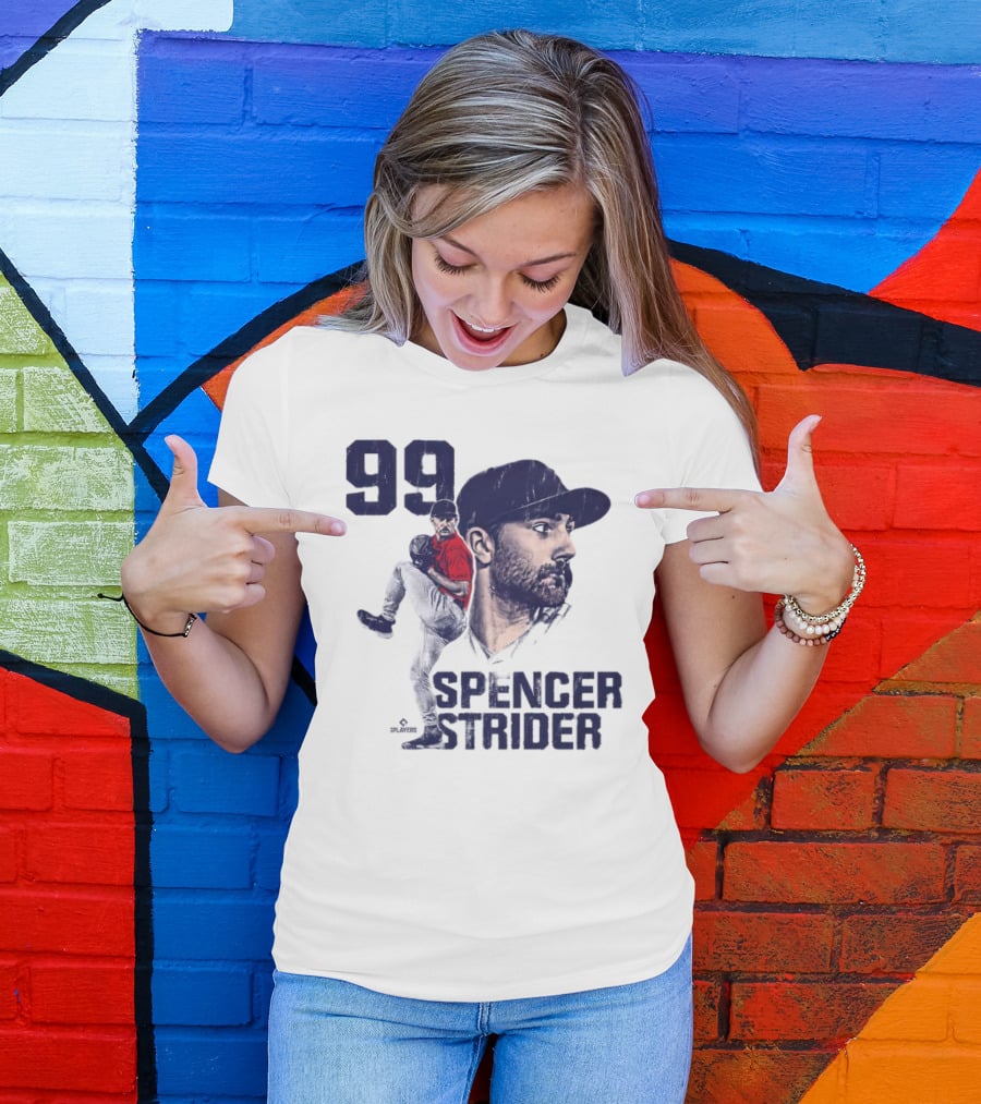 Spencer Strider 99 Atlanta Braves Vintage Players T-Shirt