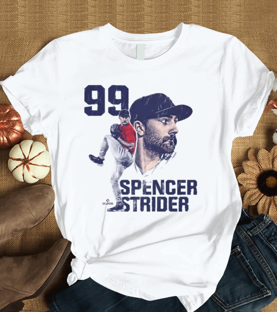 Spencer Strider 99 Atlanta Braves Vintage Players T-Shirt