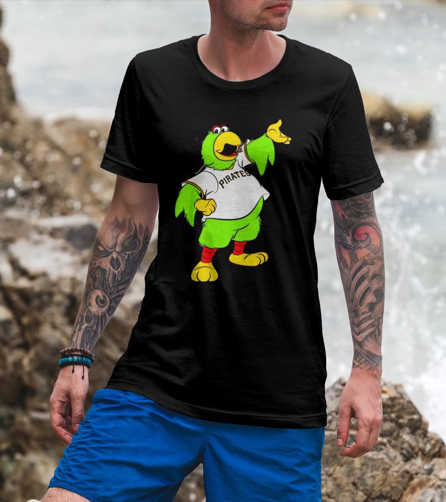 Pittsburgh Pirates Parrot Mascot Cheerful T-Shirt