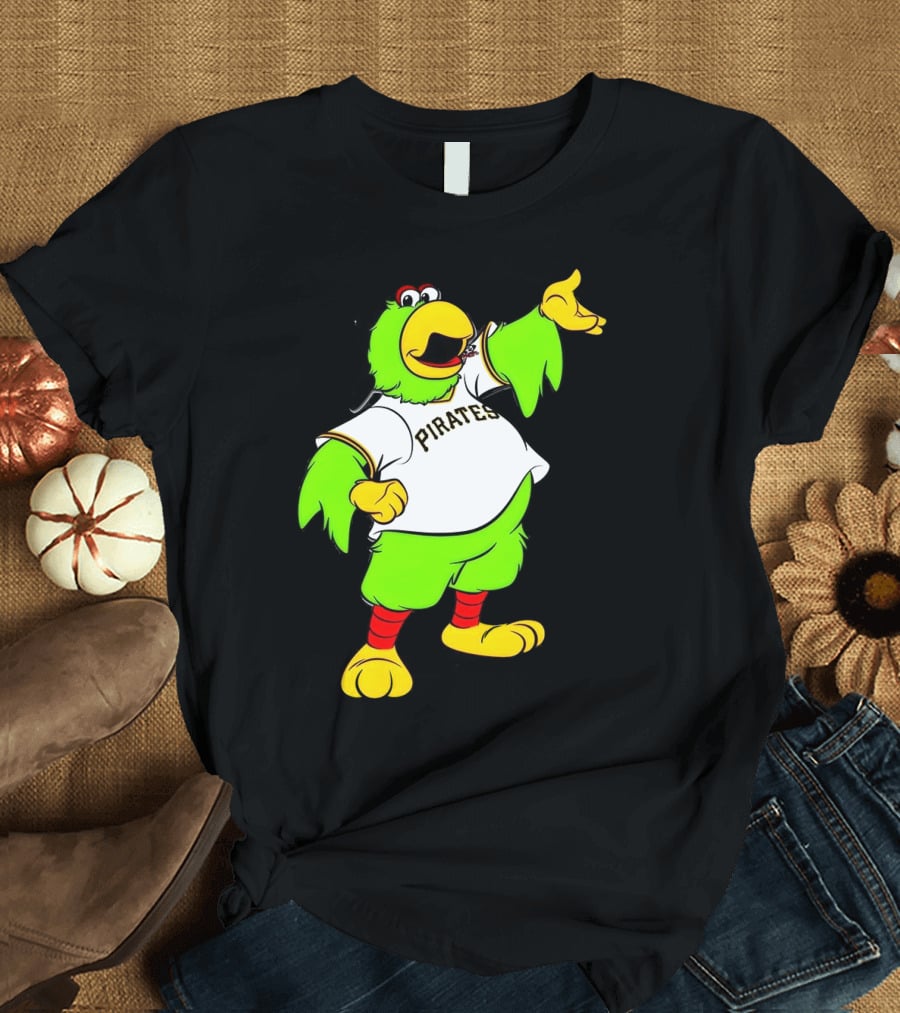 Pittsburgh Pirates Parrot Mascot Cheerful T-Shirt