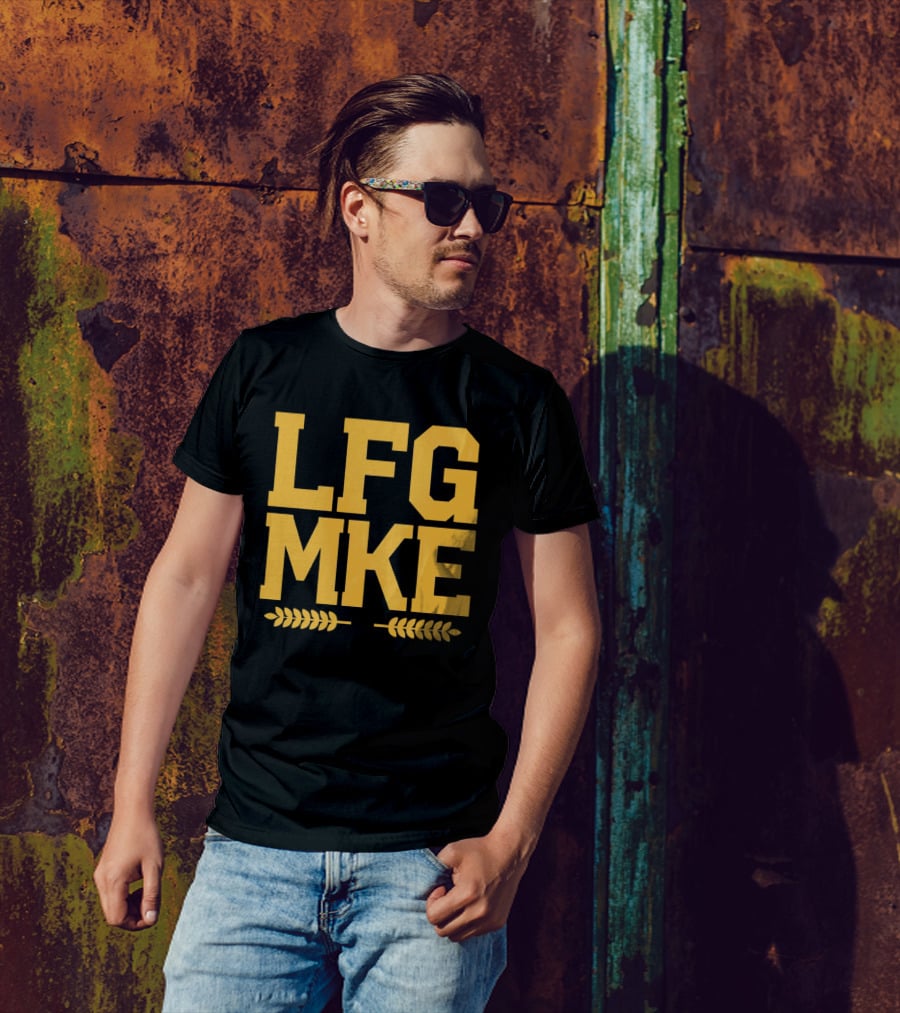 LFG MKE Milwaukee Brewers Fan Slogan With Wheat T-Shirt