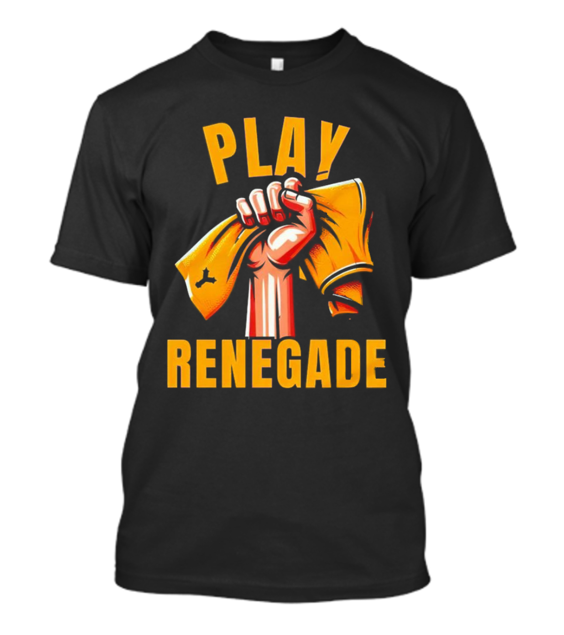 Play Renegade Hand Holding Yellow Towel T-Shirt