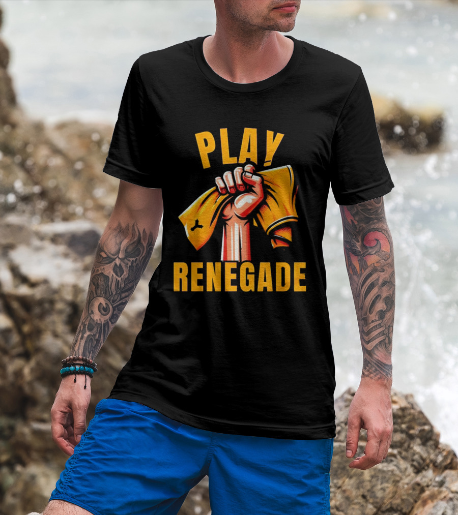 Play Renegade Hand Holding Yellow Towel T-Shirt