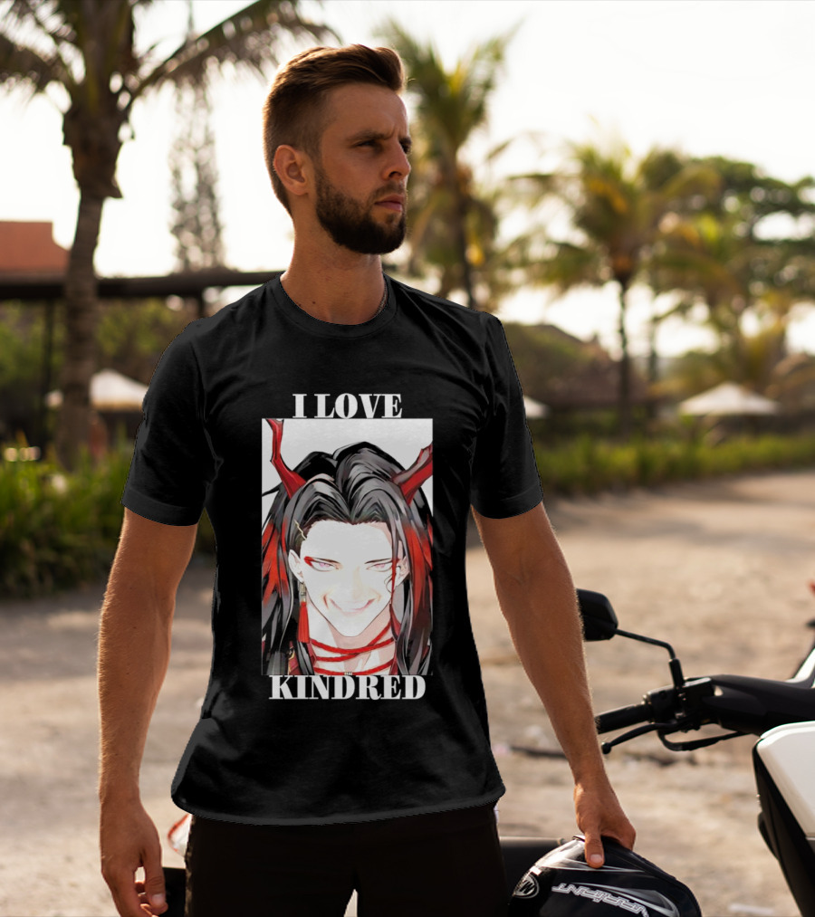 Vox Akuma I Love Kindred Red Horns Anime Character T-Shirt
