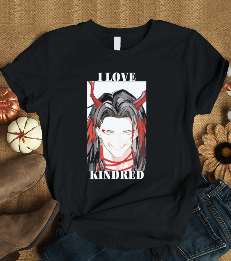 Vox Akuma I Love Kindred Red Horns Anime Character T-Shirt