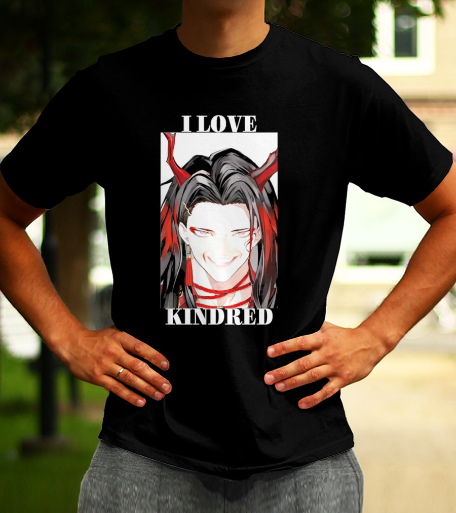 Vox Akuma I Love Kindred Red Horns Anime Character T-Shirt