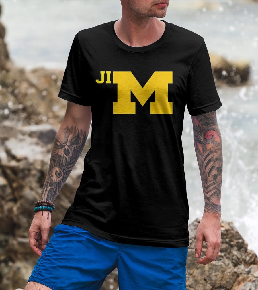 Jim Harbaugh Michigan Wolverines Big M T-Shirt