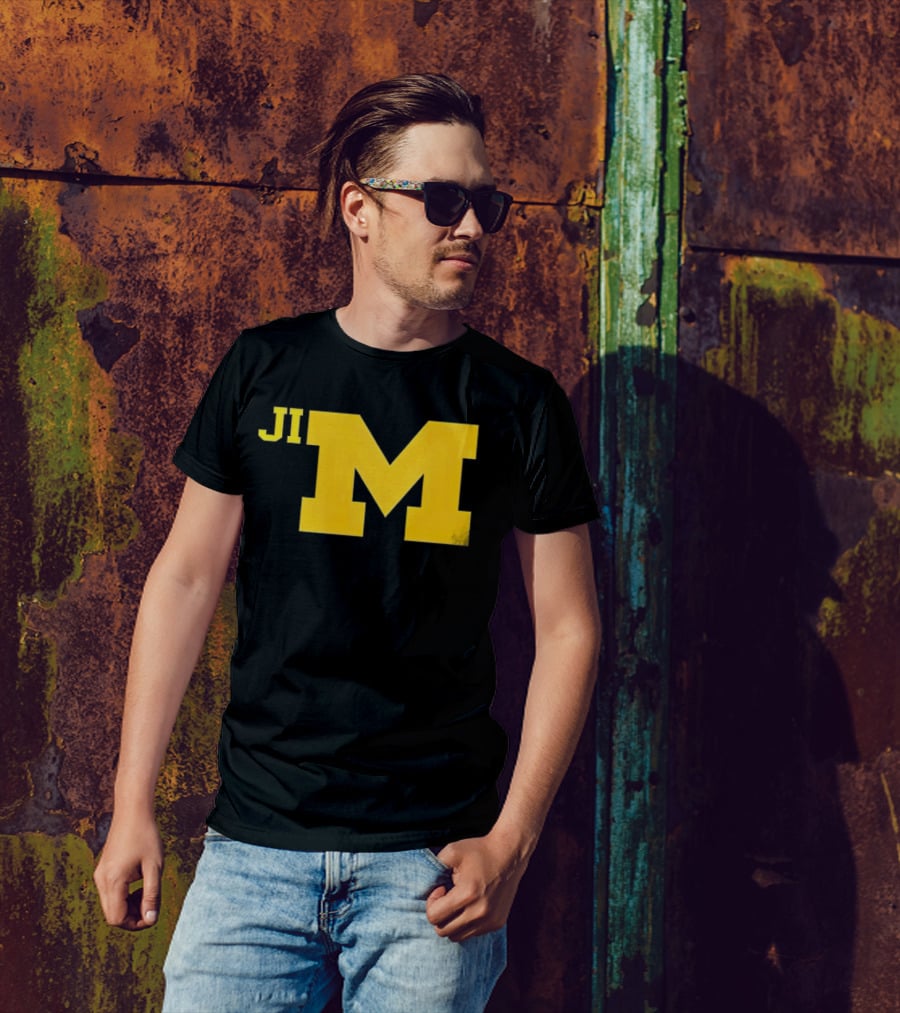 Jim Harbaugh Michigan Wolverines Big M T-Shirt