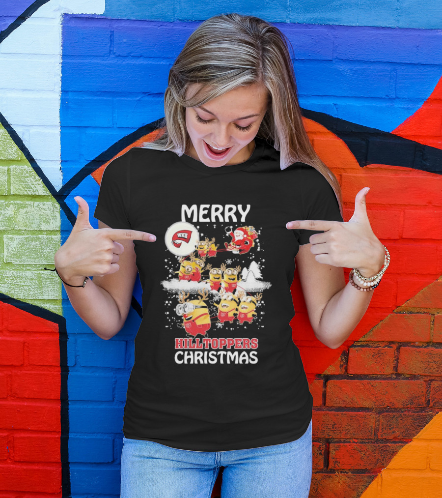 Merry WKU Hilltoppers Minions Christmas T-Shirt