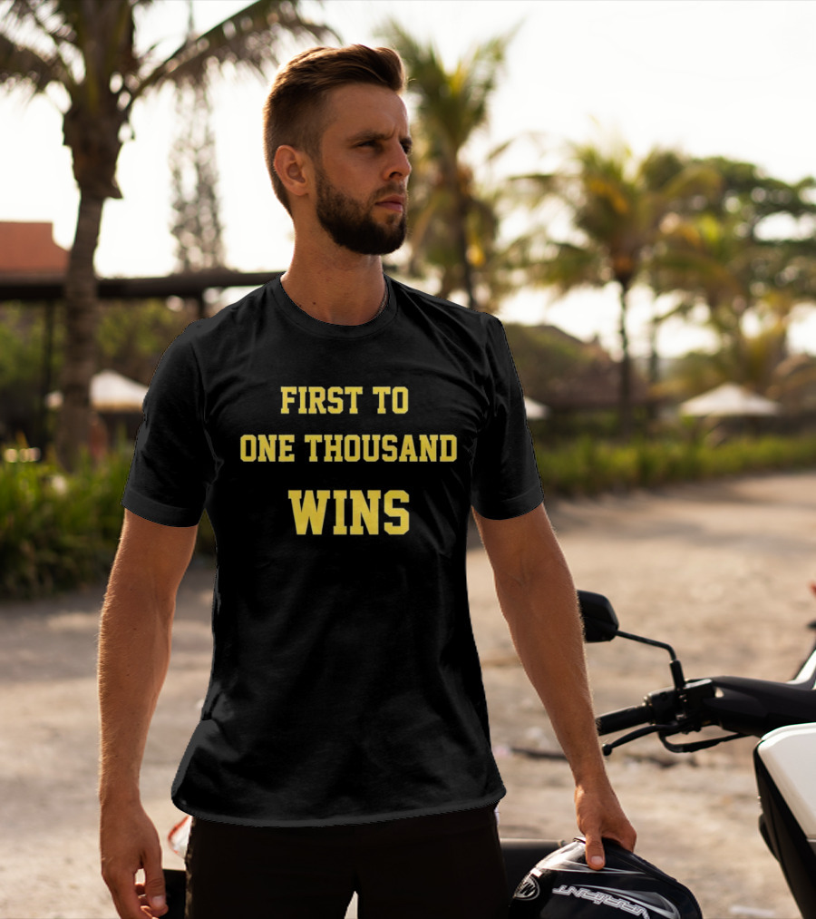 First To One Thousand Wins Michigan Wolverines T-Shirt