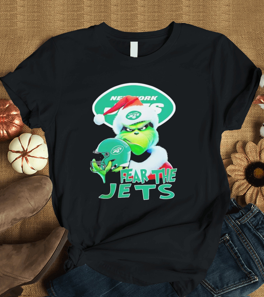 New York Jets Grinch Fear The Jets Christmas T-Shirt