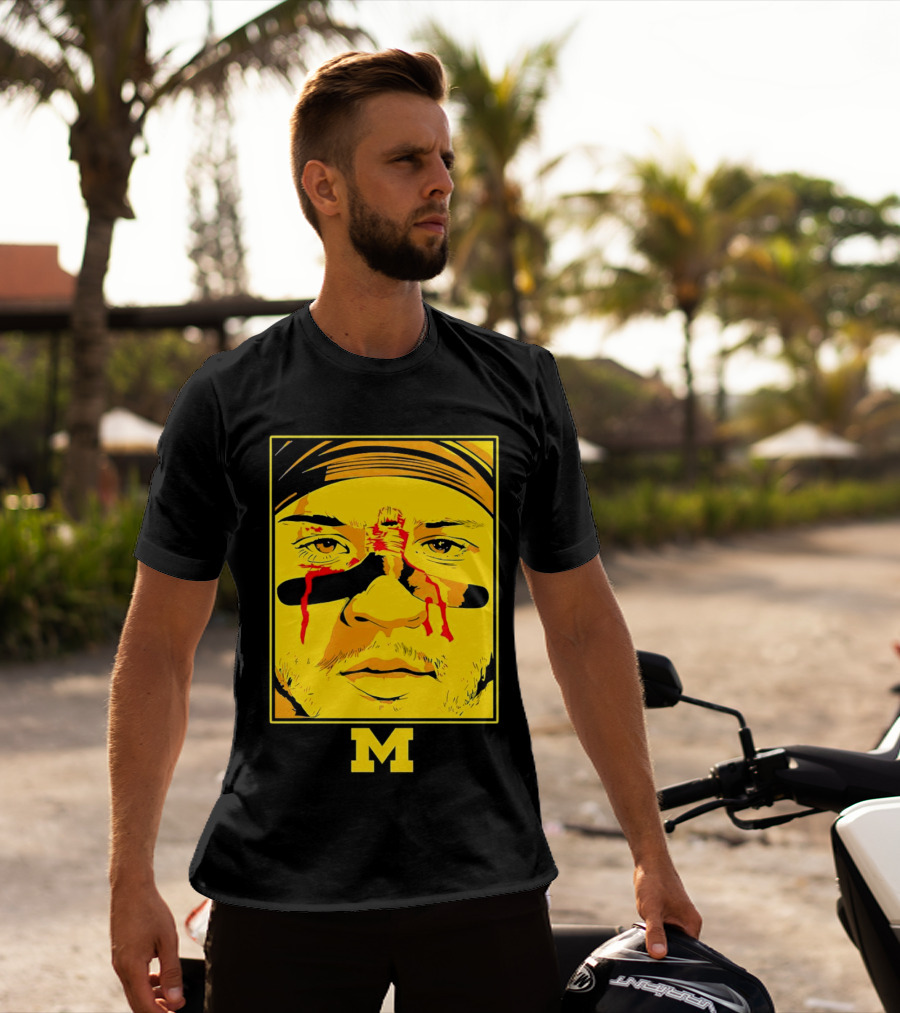Blake Corum Game Face Michigan Wolverines Football Yellow M T-Shirt