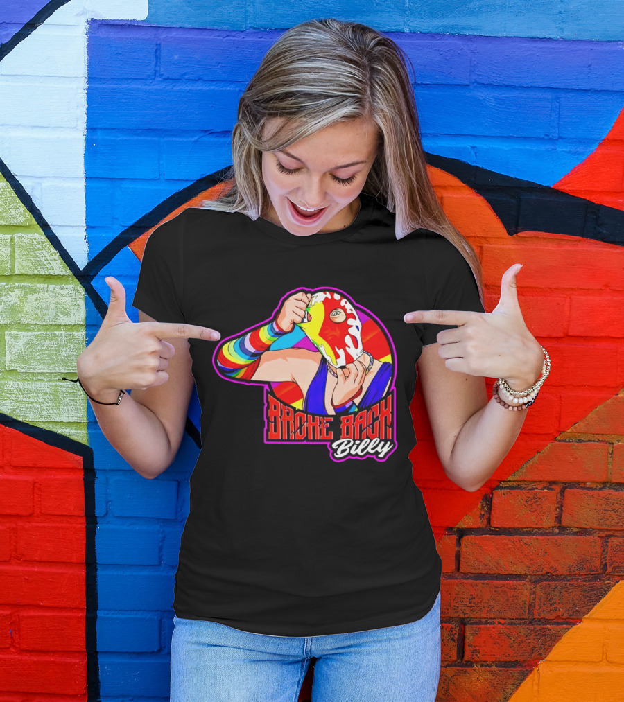Broke Back Billy Colorful Wrestling Mask T-Shirt