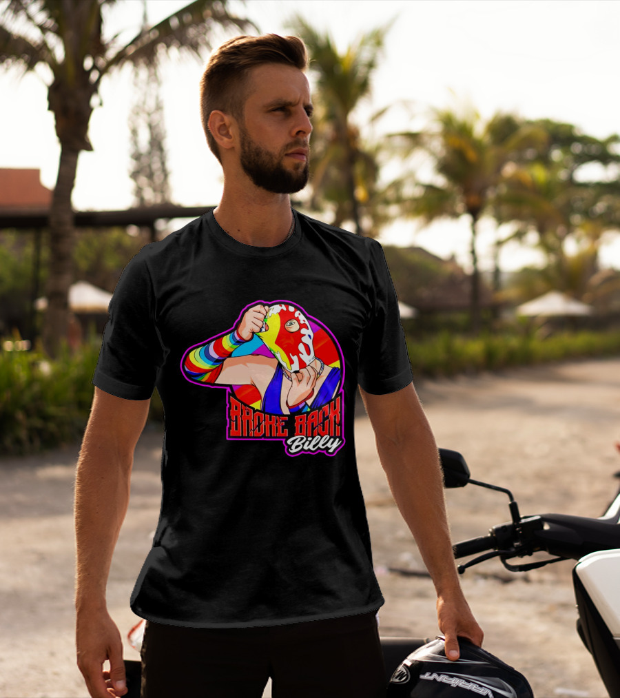 Broke Back Billy Colorful Wrestling Mask T-Shirt