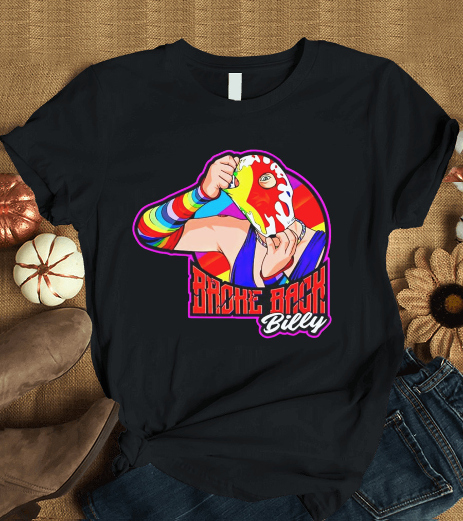 Broke Back Billy Colorful Wrestling Mask T-Shirt