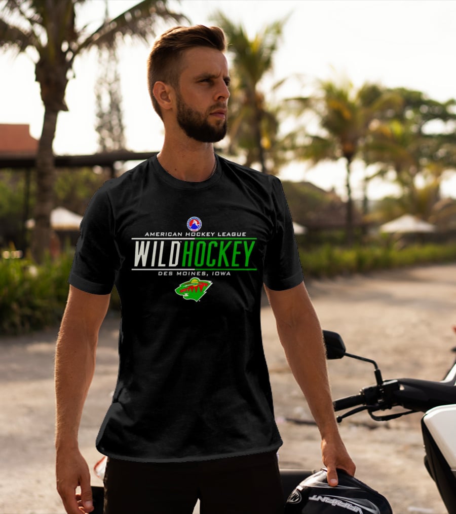 American Hockey League Wild Hockey Des Moines Iowa T-Shirt