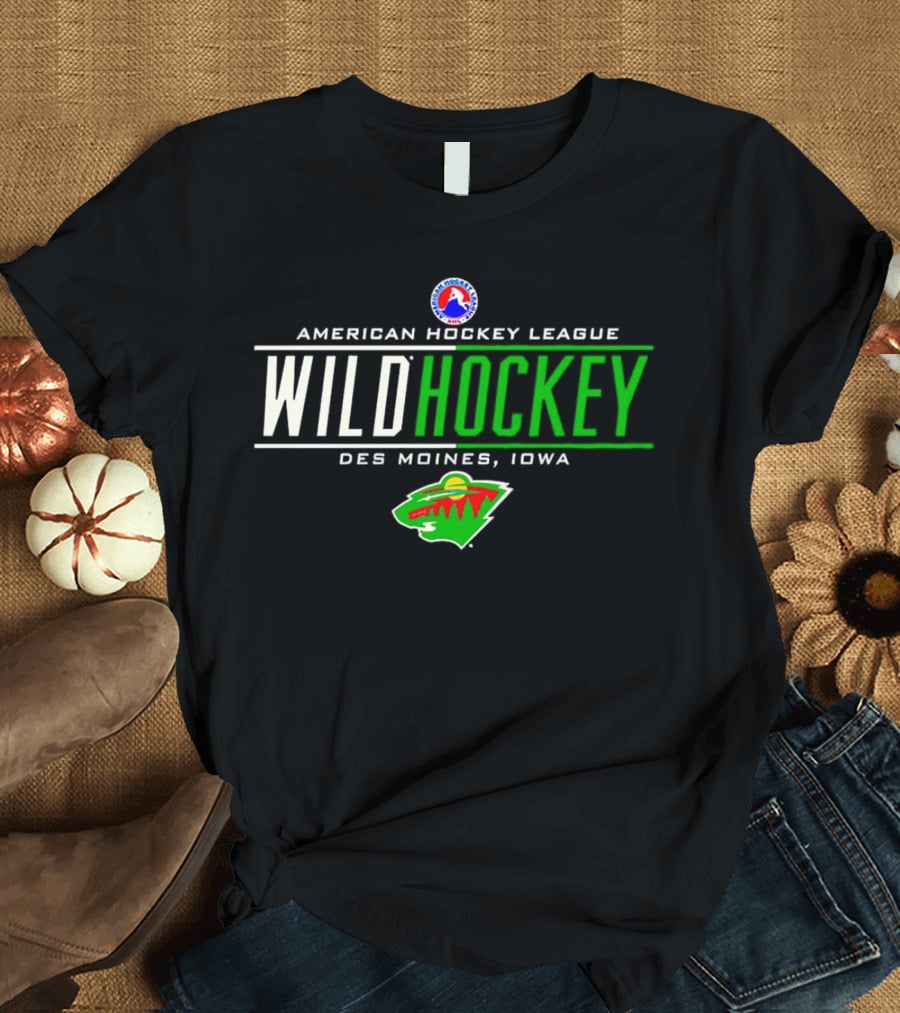 American Hockey League Wild Hockey Des Moines Iowa T-Shirt