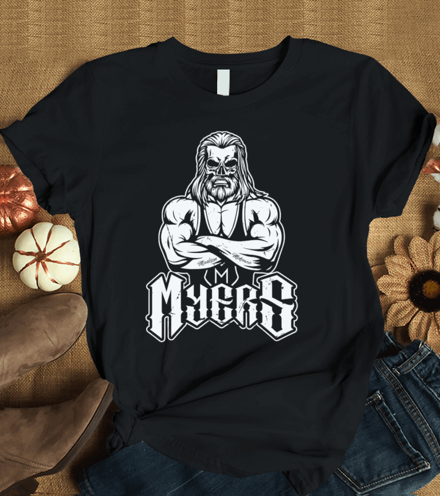 Brian Myers Fka Curt Hawkins Skull Crossed Arms Tattooed Madison Morgan T-Shirt