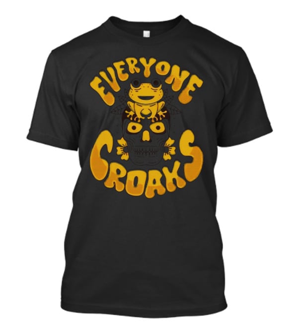 Everyone Croaks Frog On Skull T-Shirt