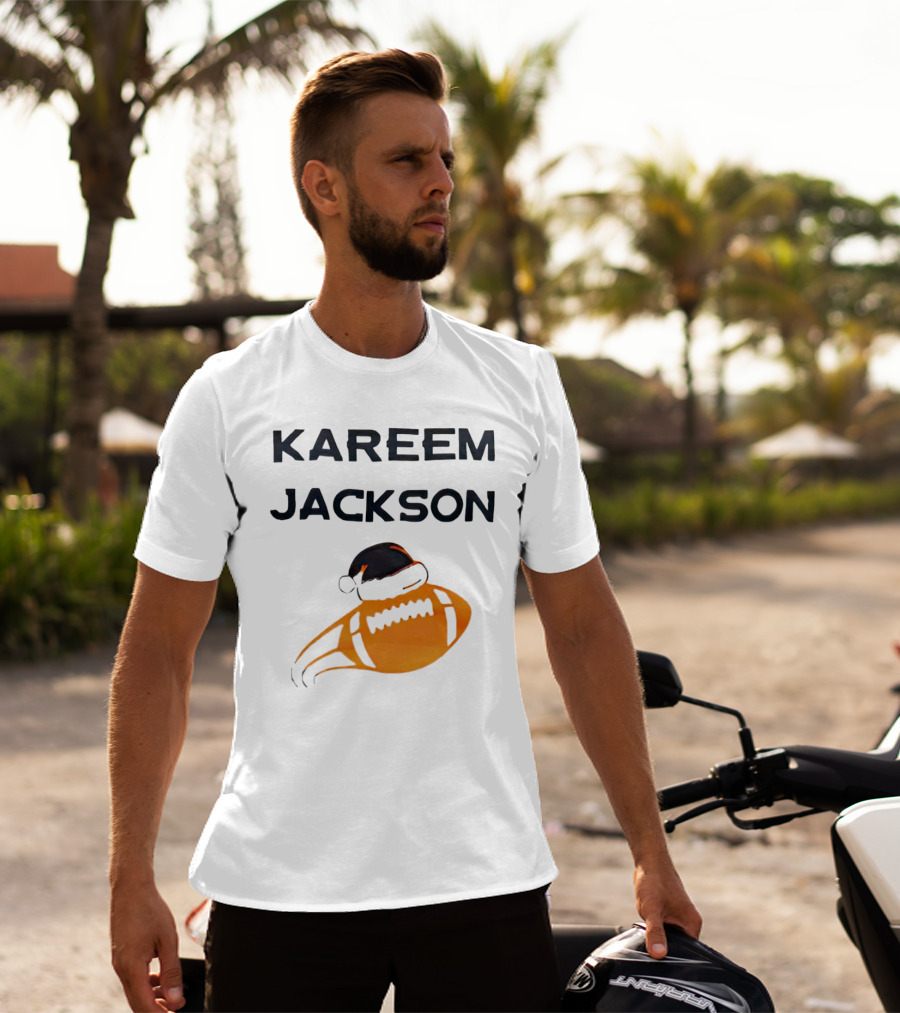 Kareem Jackson Football Santa Hat T-Shirt