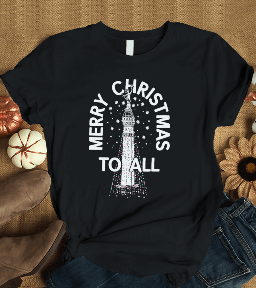 Merry Christmas To All Lights Monument T-Shirt
