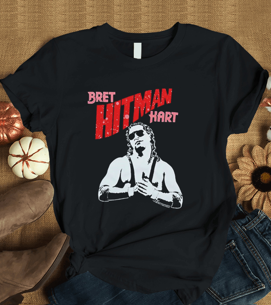 Bret Hitman Hart Wrestling Iconic T-Shirt