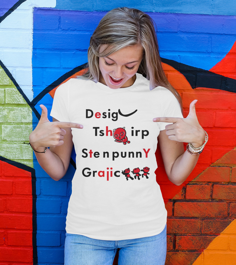 Desig Tshirt Sten Punny Graiic Red Panda Typography T-Shirt