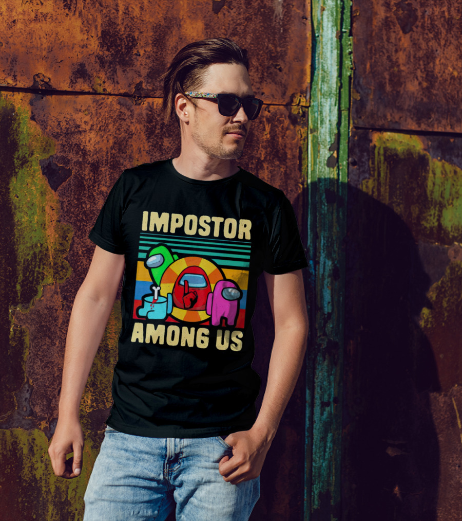 IMPOSTOR AMONG US Retro Crewmate T-Shirt