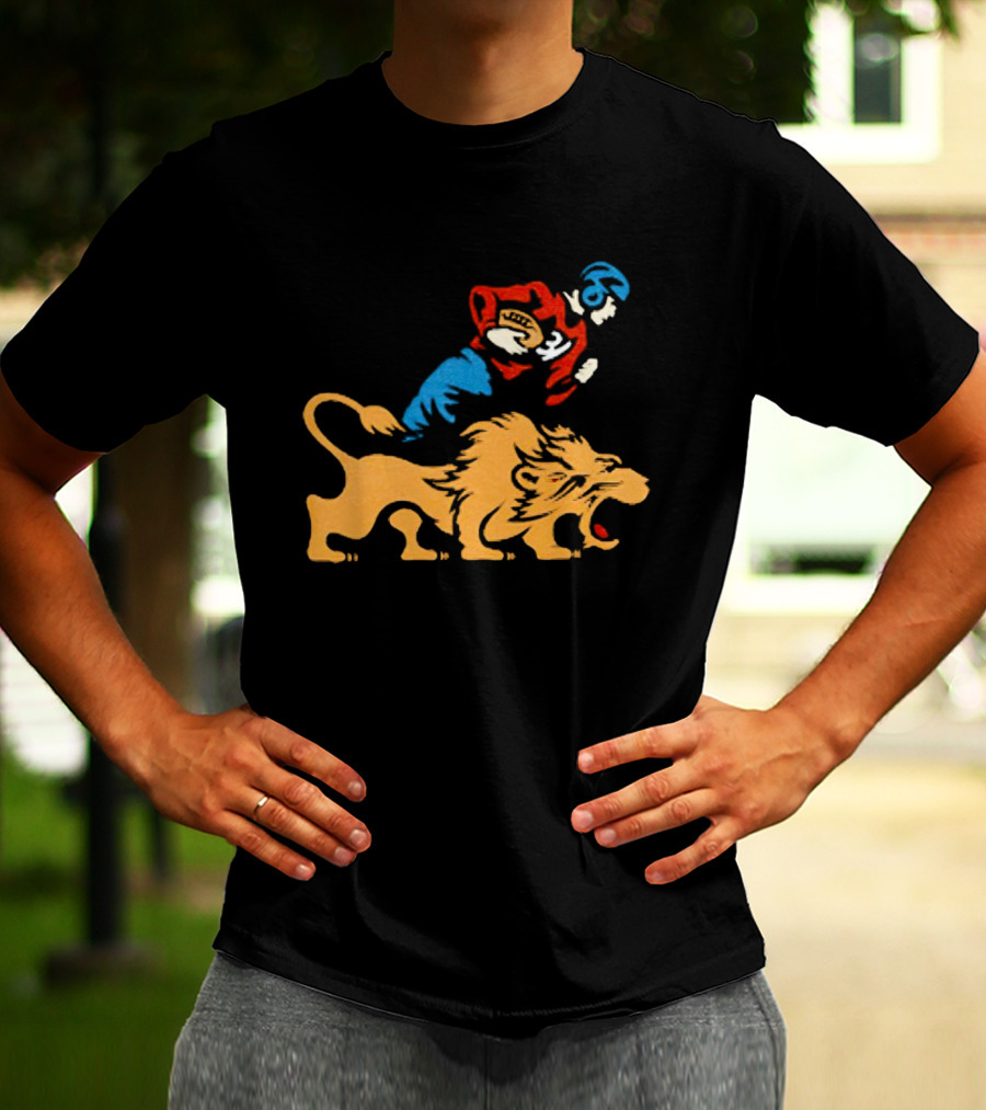 Detroit Lions Vintage Football Player And Lion Emblem This Story Is Just Beginning T-Shirt