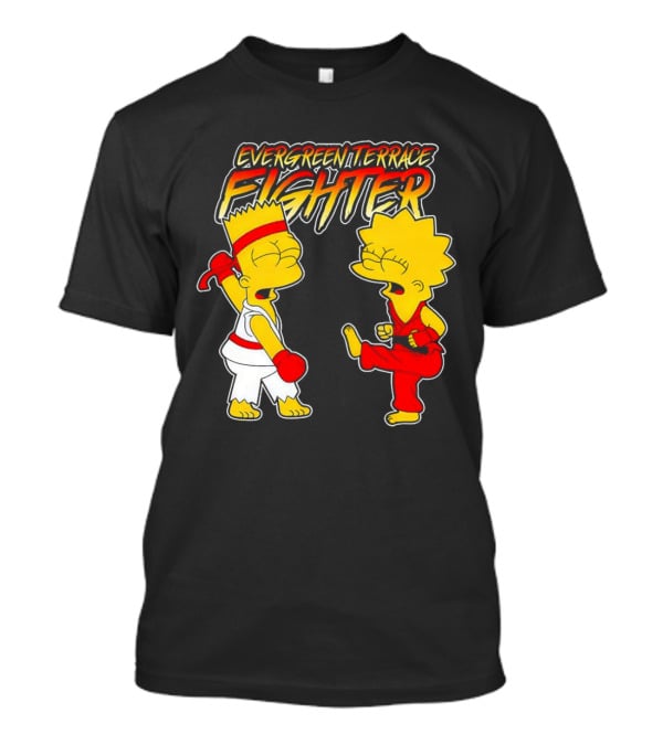 Evergreen Terrace Fighter The Simpsons Street Fighter Crossover T-Shirt