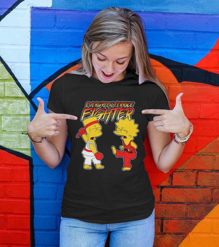 Evergreen Terrace Fighter The Simpsons Street Fighter Crossover T-Shirt