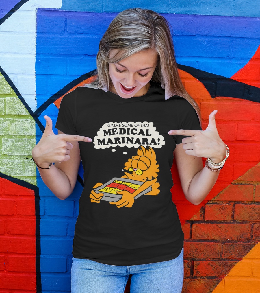 Garfield Gimme Some Of That Medical Marinara With Lasagna T-Shirt
