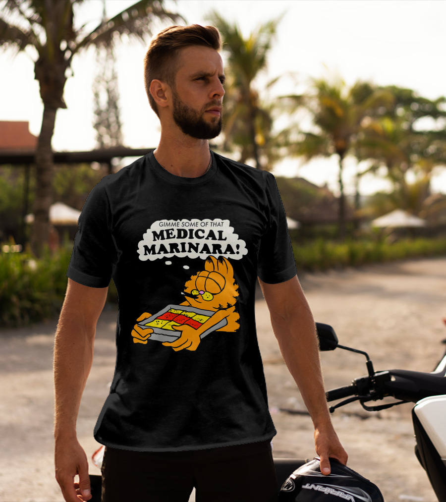 Garfield Gimme Some Of That Medical Marinara With Lasagna T-Shirt