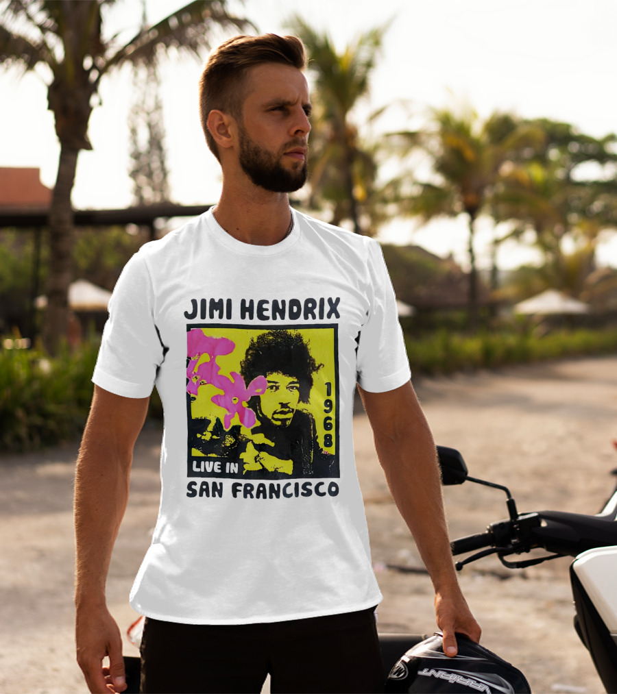 Jimi Hendrix Live In San Francisco 1968 T-Shirt