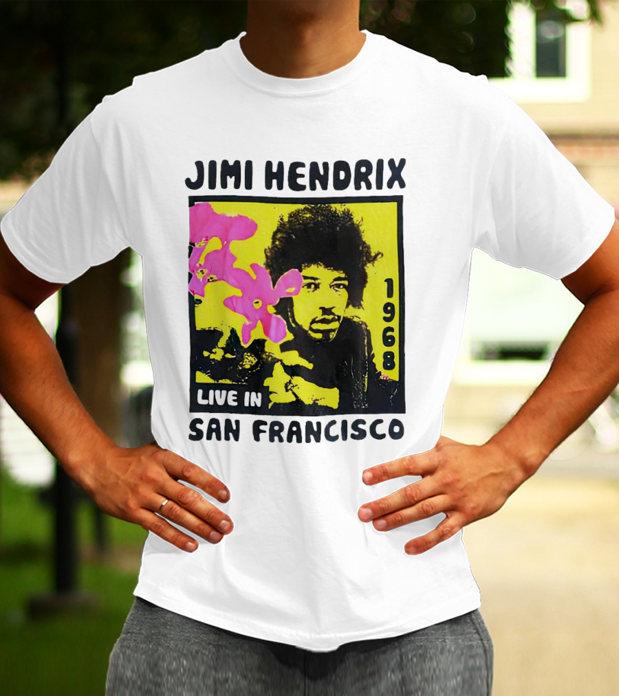 Jimi Hendrix Live In San Francisco 1968 T-Shirt