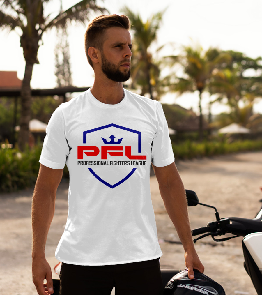 PFL Professional Fighters League Crest With Crown Emblem T-Shirt