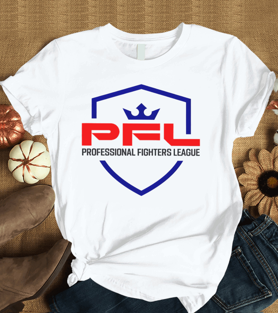 PFL Professional Fighters League Crest With Crown Emblem T-Shirt