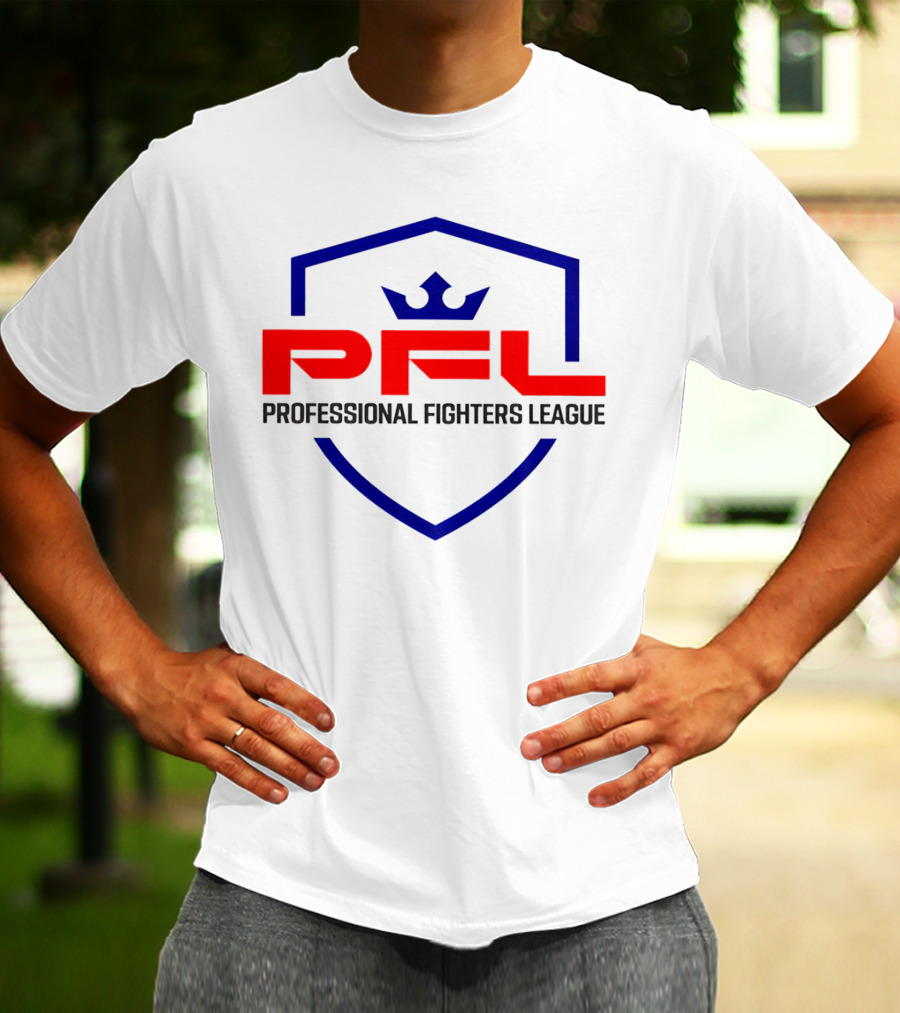 PFL Professional Fighters League Crest With Crown Emblem T-Shirt