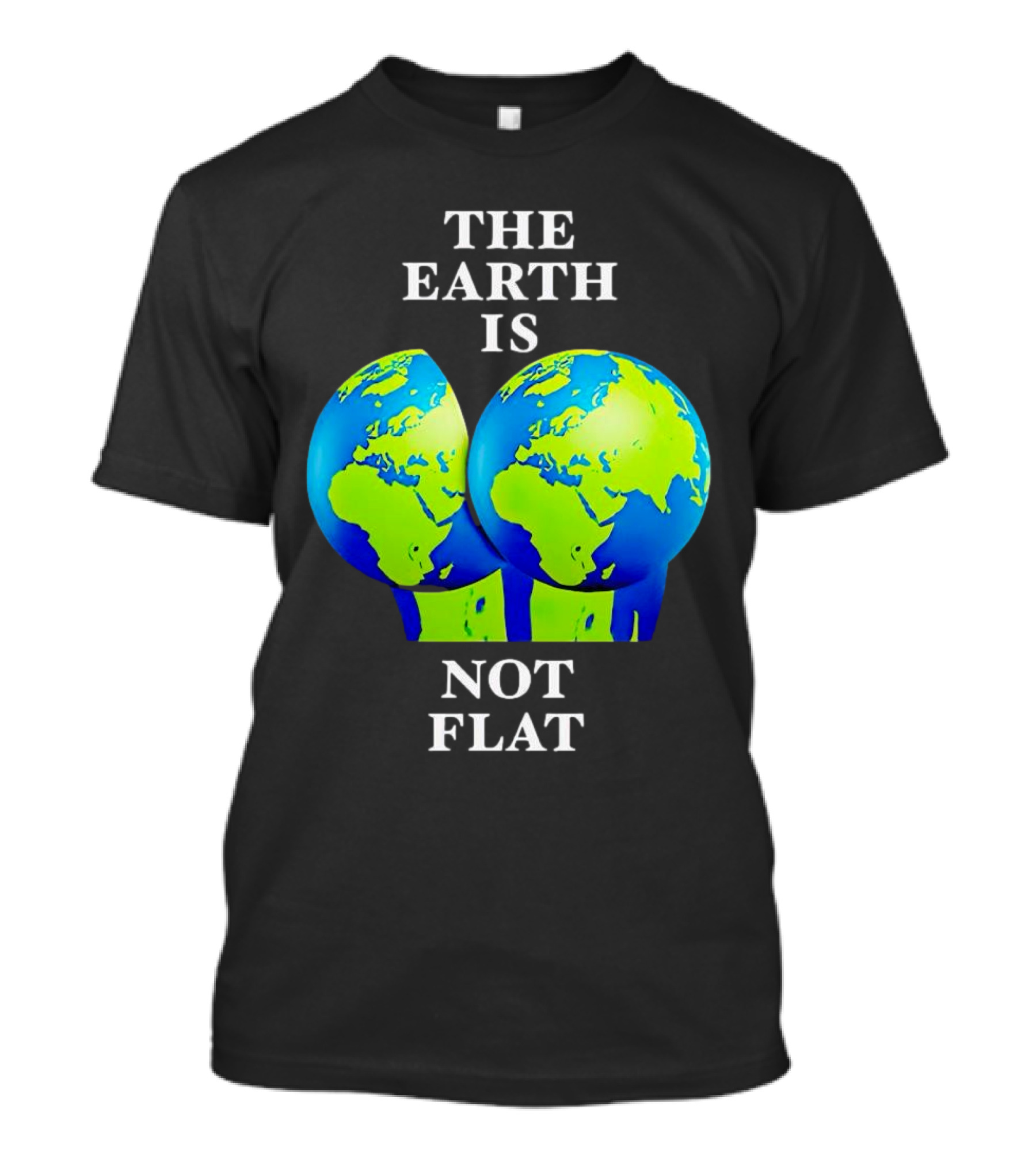 The Earth Is Not Flat Double Globe Visual T-Shirt