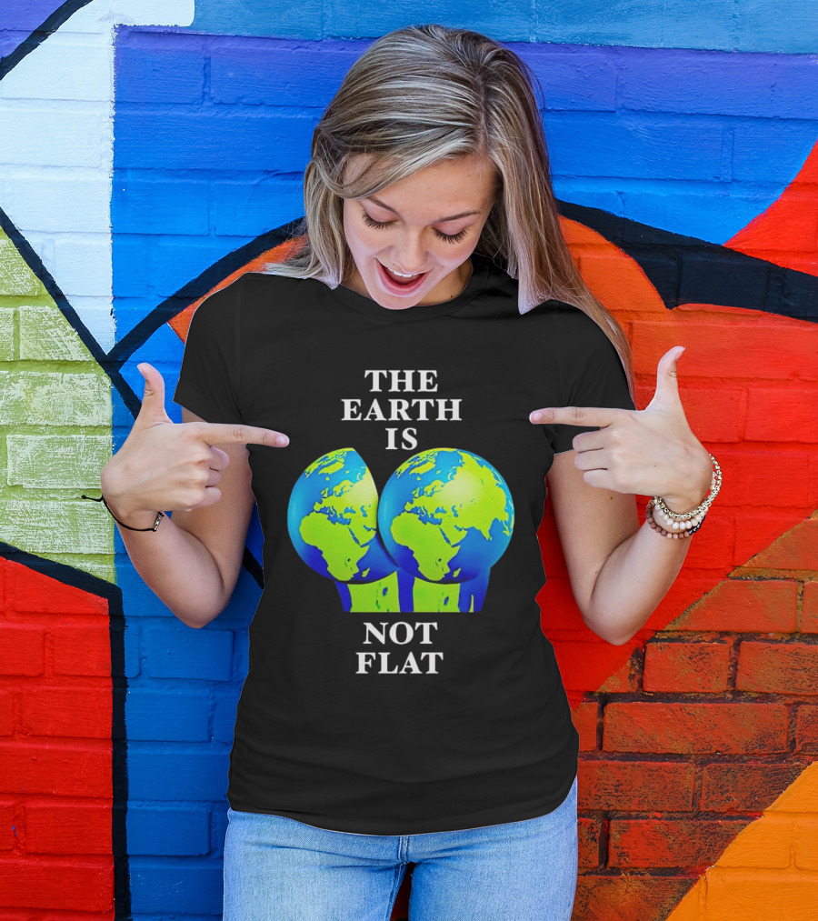 The Earth Is Not Flat Double Globe Visual T-Shirt