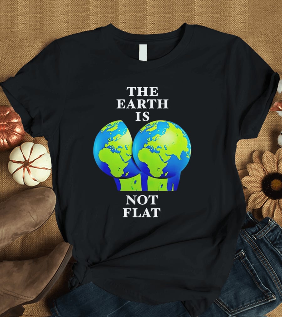 The Earth Is Not Flat Double Globe Visual T-Shirt