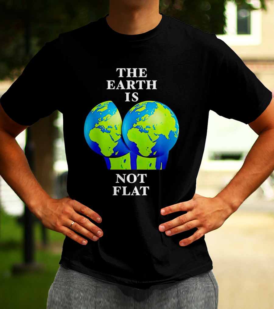 The Earth Is Not Flat Double Globe Visual T-Shirt