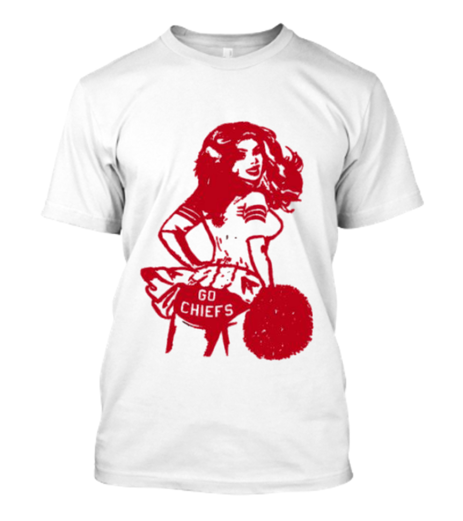 Cheerleader Go Chiefs Pom Pom Spirit T-Shirt