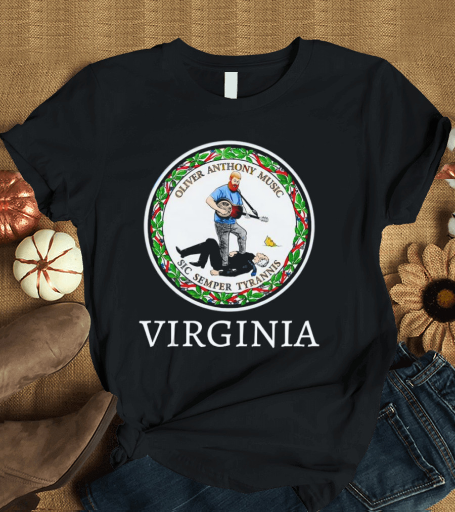 Oliver Anthony Music Sic Semper Tyrannis Virginia Seal T-Shirt