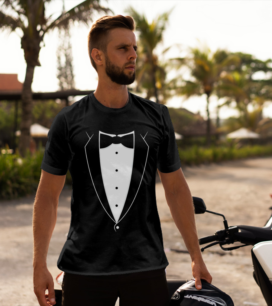Bow Tie Tuxedo Suit Formal Attire T-Shirt