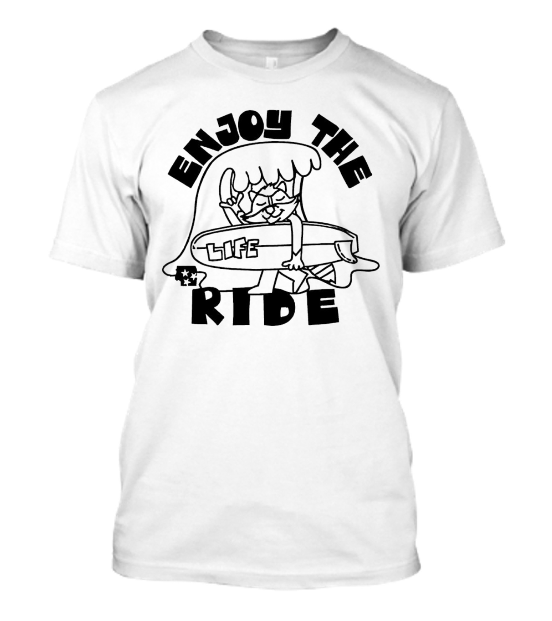 Enjoy The Surfing Cat Life Ride T-Shirt