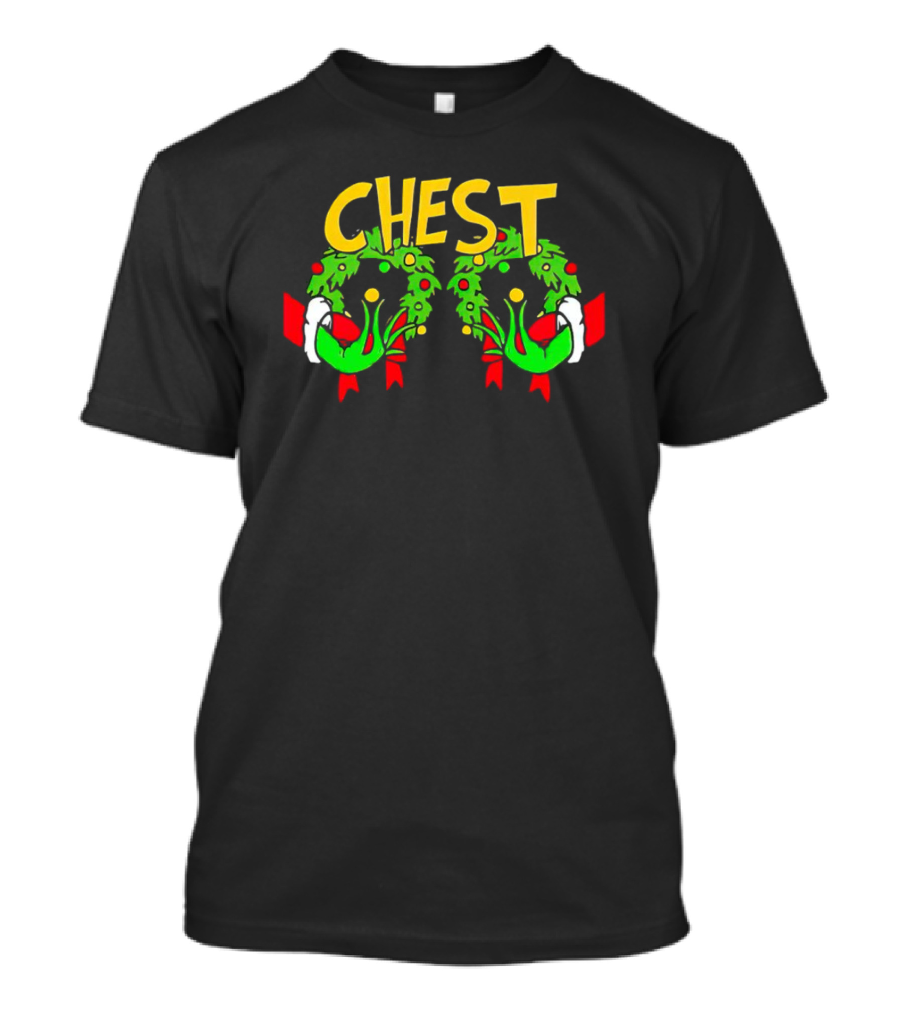Grinch Chest Wreath Christmas T-Shirt