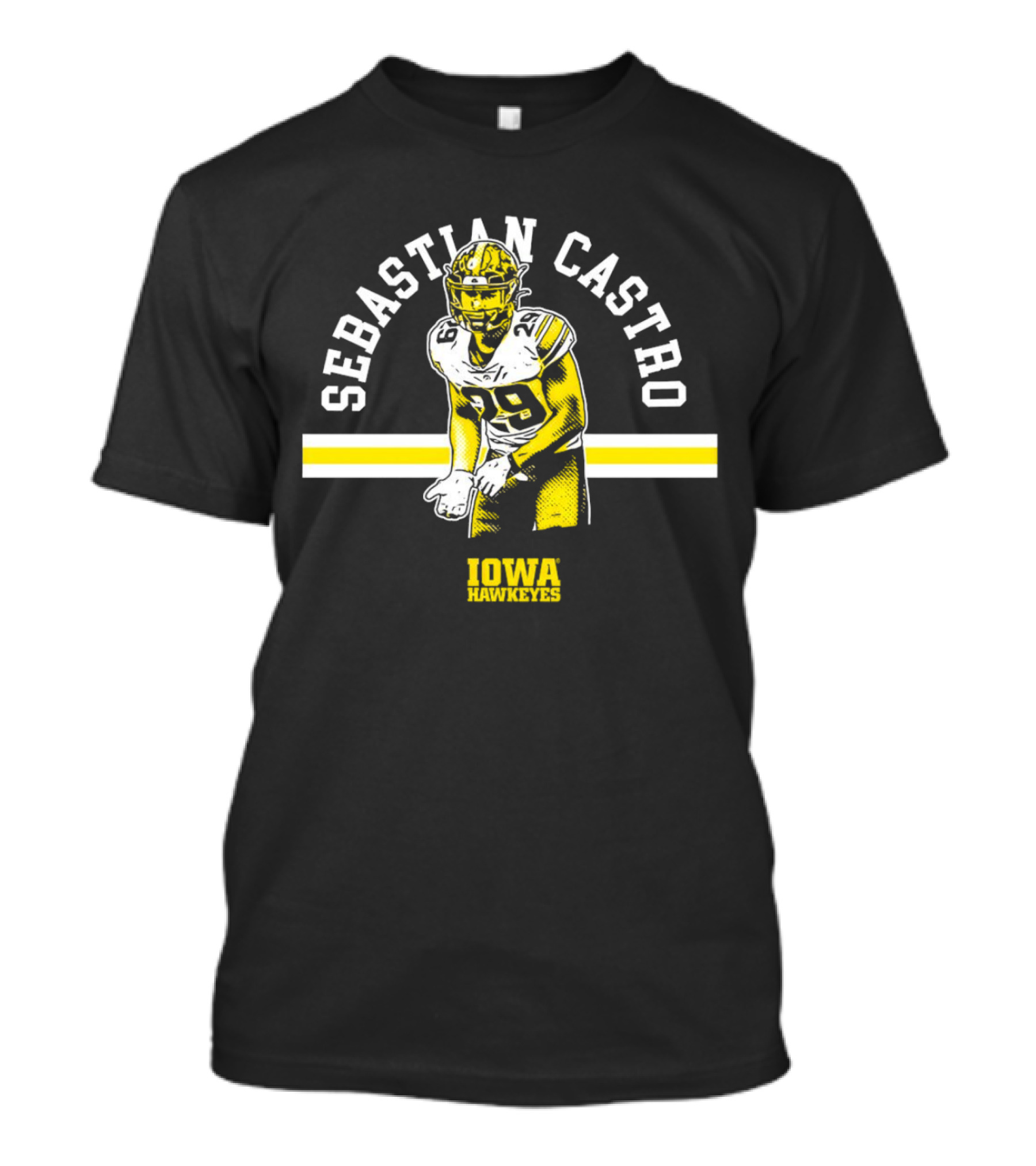 Sebastian Castro Iowa Hawkeyes Football Player T-Shirt