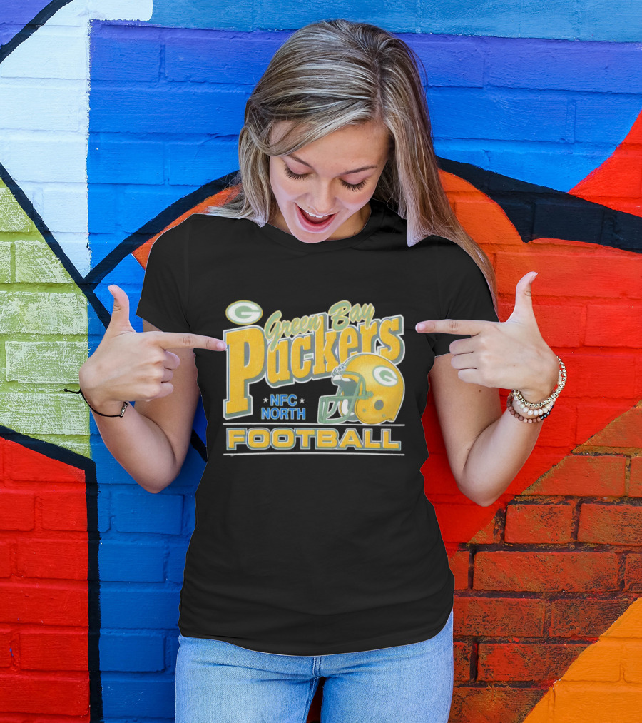 Green Bay Packers NFC North Football Helmet T-Shirt